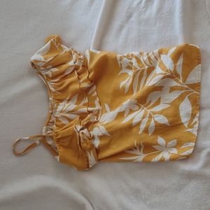 Old navy yellow and white top